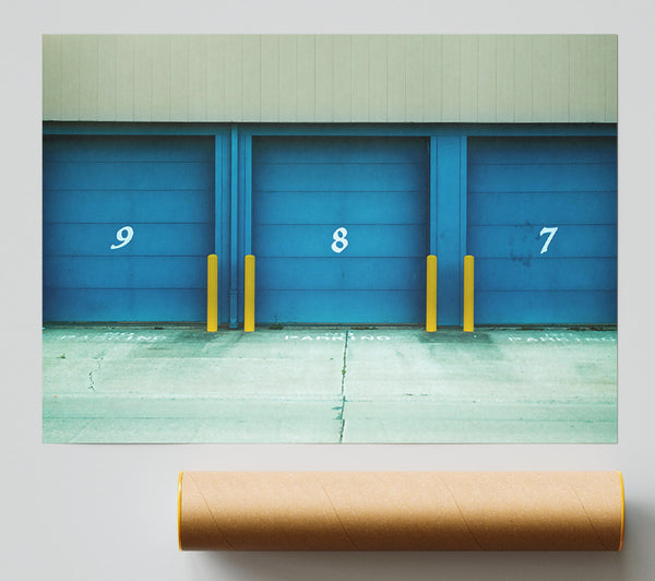 Blue Garage Doors