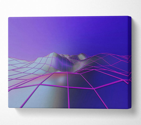 Purple Wireframe Landscape