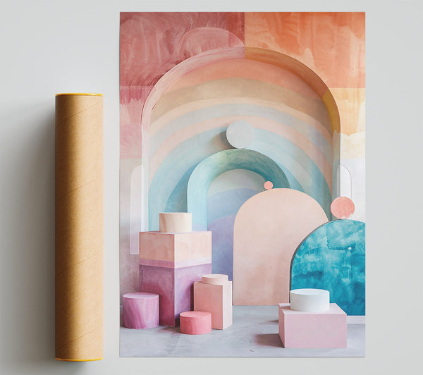 Pastel Arches And Circles