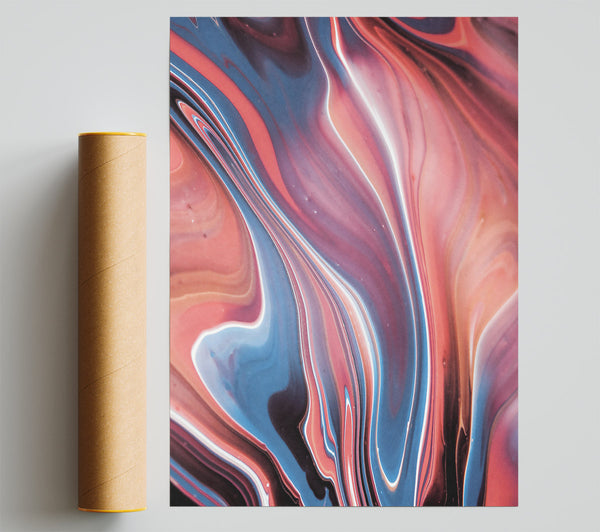 Coral Swirling Abstract