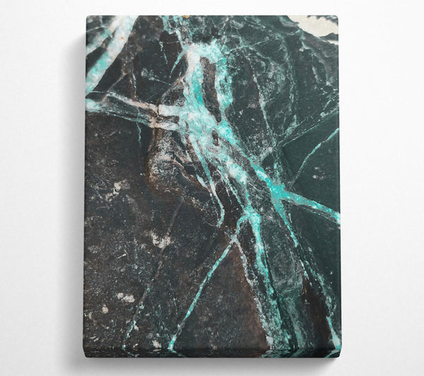 Teal Veins On Black