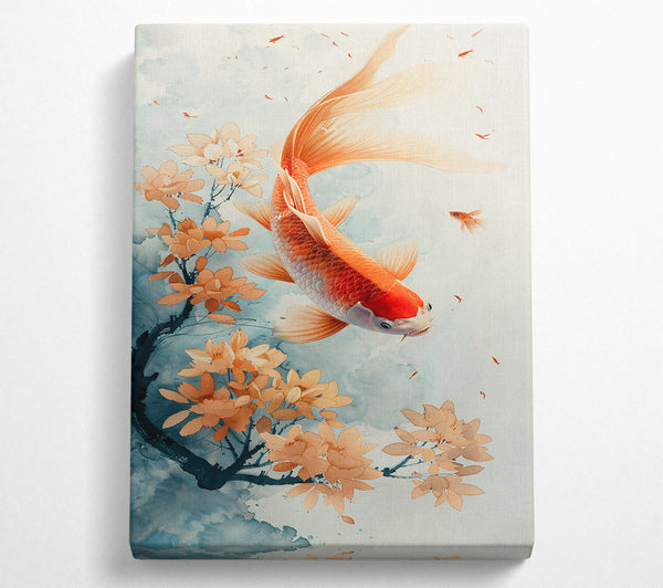 Orange Koi & Blooms