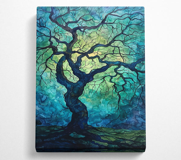 Teal Twisted Branches