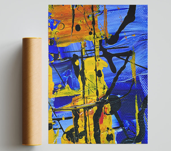 Blue And Yellow Drips