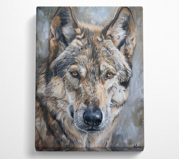 Golden Wolf Portrait