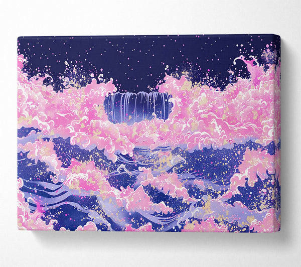 Pink Waves And Stars