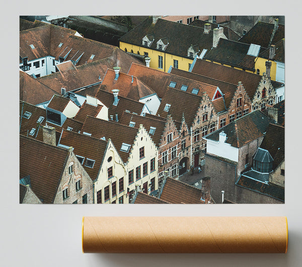 Red Rooftops Above Town