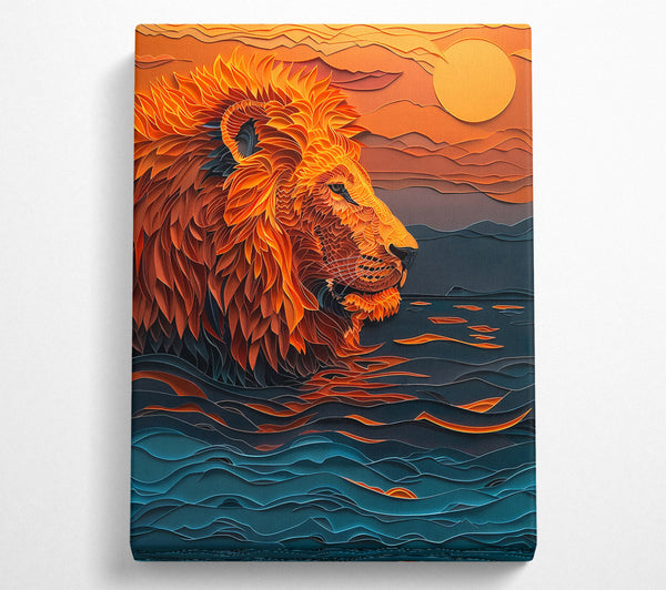 Orange Lion Sunset