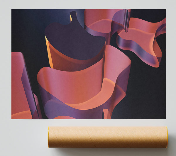 Rose-Tinted Abstract Forms