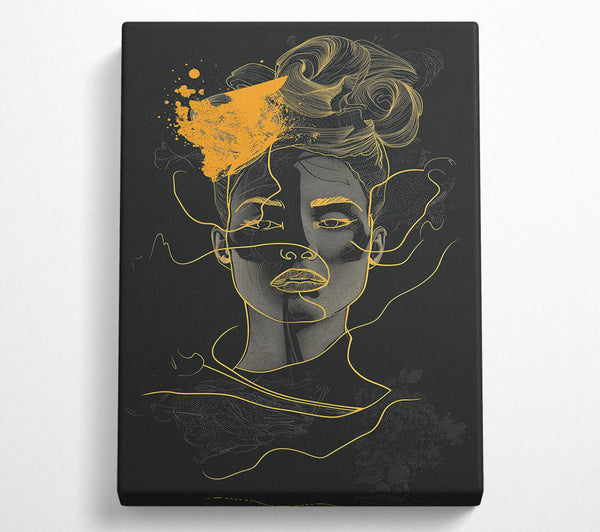 Golden Abstract Portrait