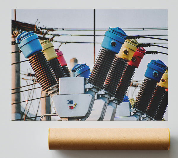 Blue Power Lines