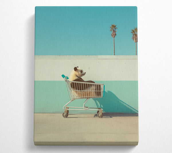 Blue Panda Shopping Cart