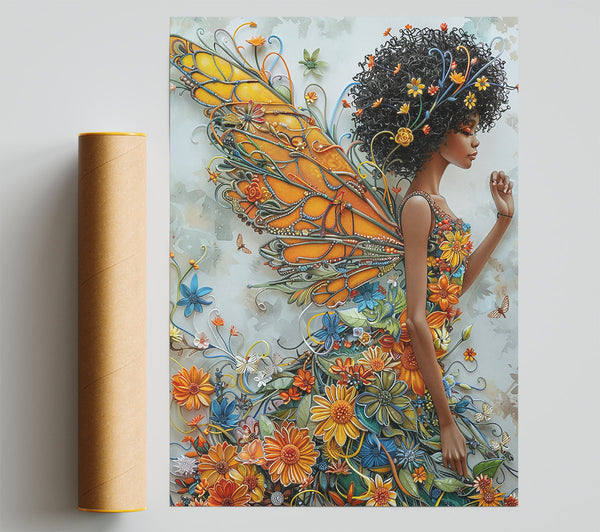 Golden Floral Wings