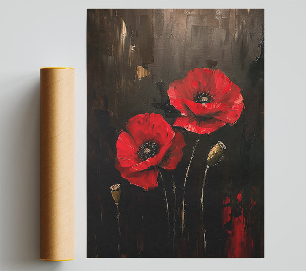 Crimson Poppies Bloom