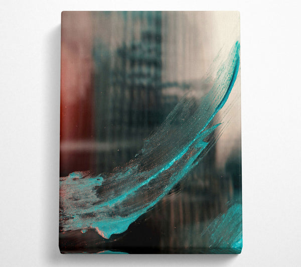 Teal Abstract Stroke