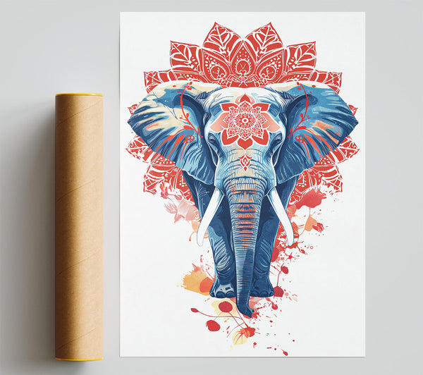 Red Mandala Elephant