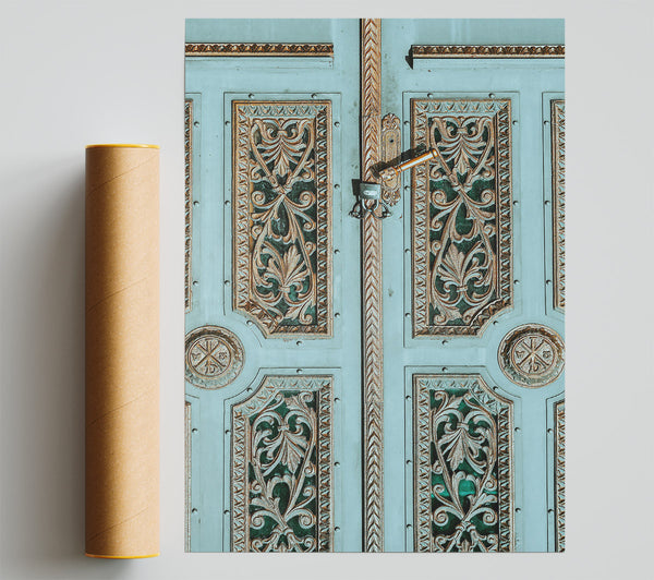 Aqua Ornate Doorway