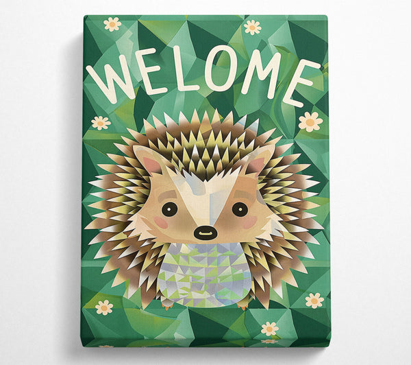 Green Welcome Hedgehog