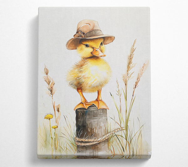 Yellow Duckling In A Hat