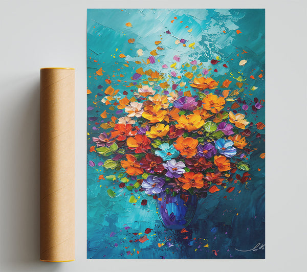 Teal Bouquet Burst