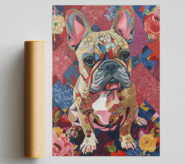 Pink Frenchie Patchwork