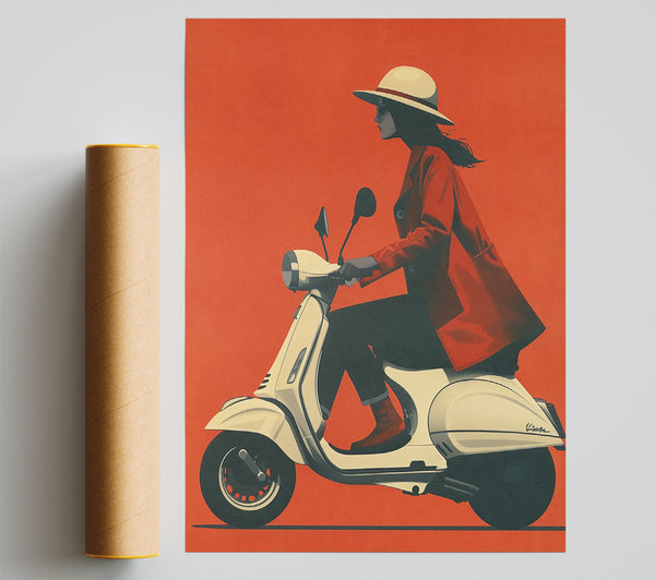 Red Riding Vespa