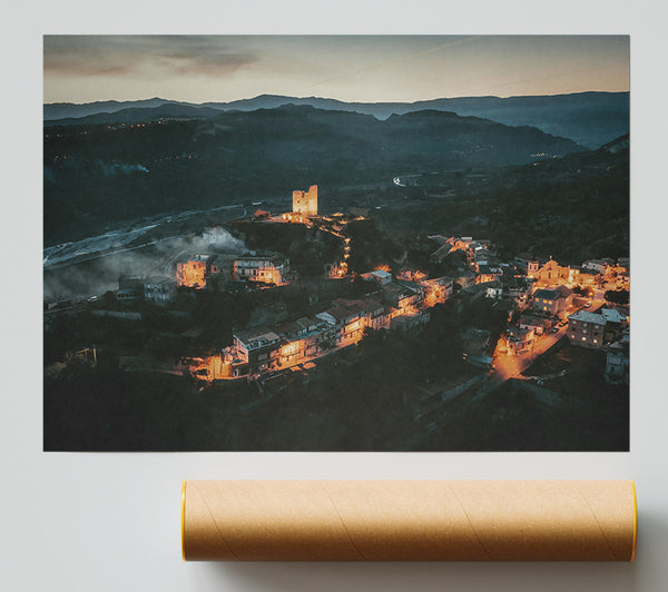 Golden Hills At Dusk