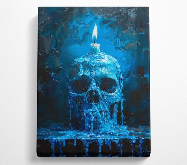 Blue Candle Skull