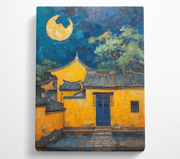 Golden Moonlit Courtyard