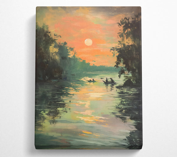 Orange Sunset River