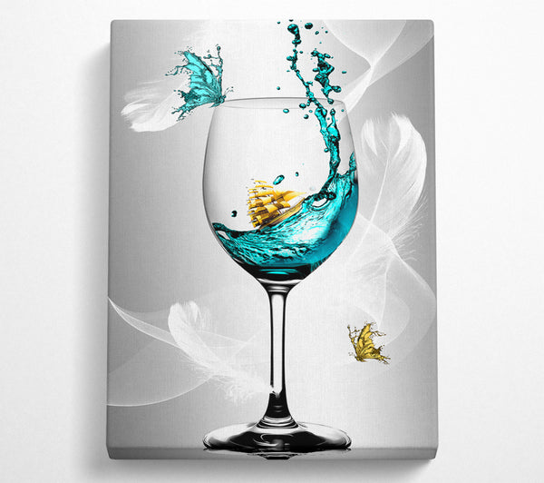 Glass Of Wine Butterfly