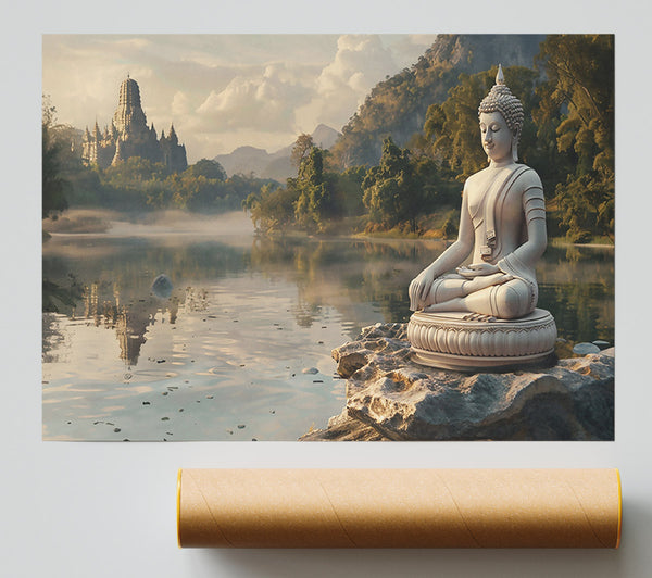 White Buddha By The Lake