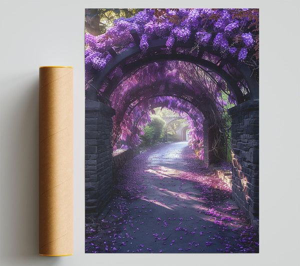 Purple Pathway Through Flowers