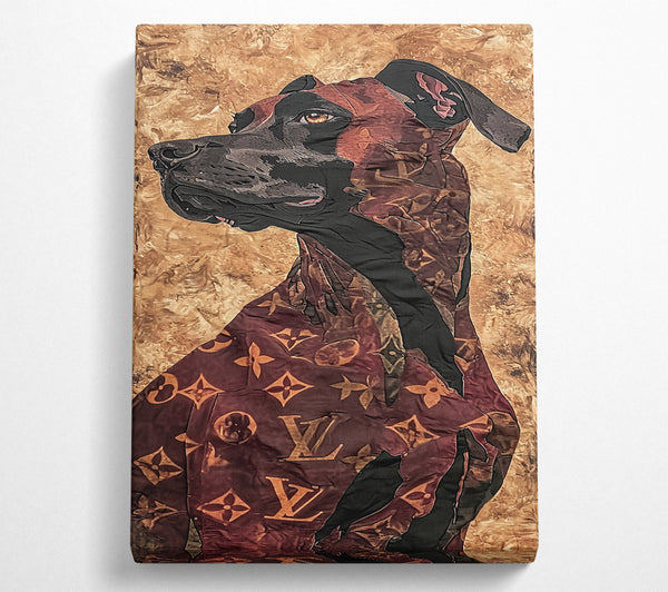 Burgundy Canine Canvas