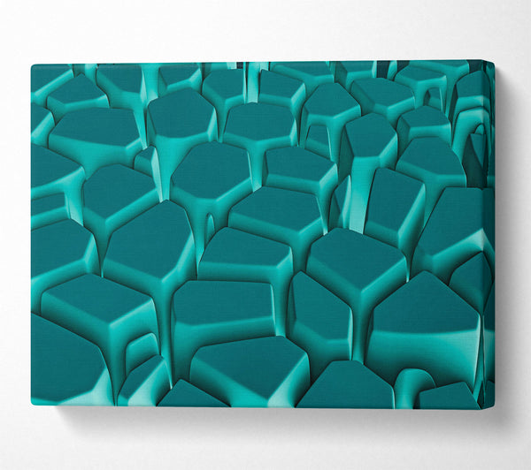 Teal Geometric Forms