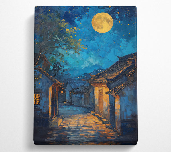 Golden Moonlit Alleyway