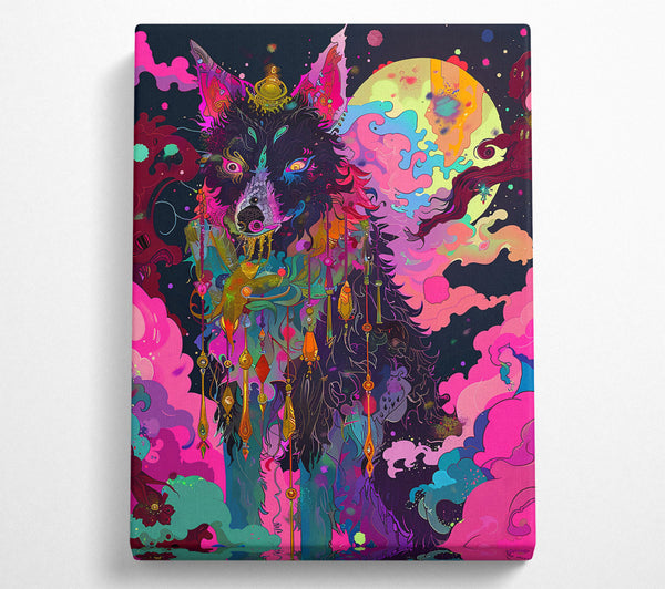 Pink Cosmic Wolf