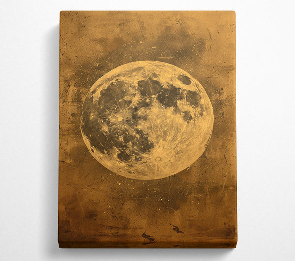 Gold Distressed Moon