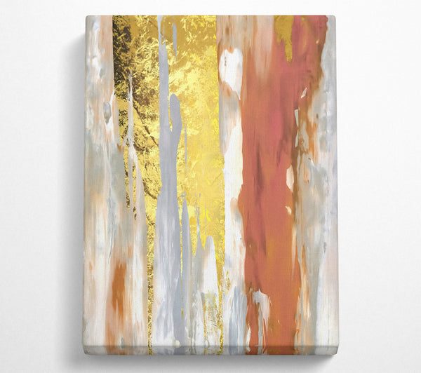 Gold Drip Abstract