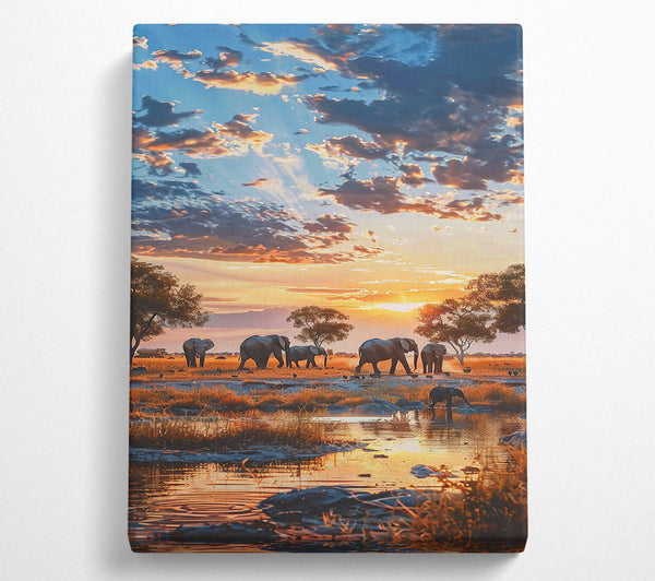 Golden Elephant Sunset