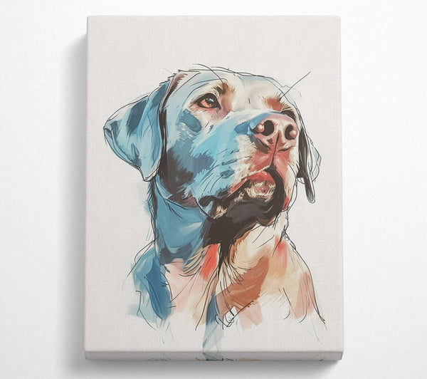 Azure Dog Portrait