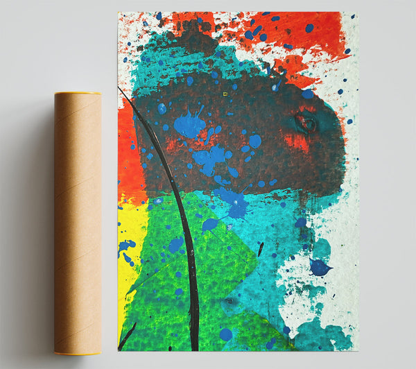 Teal Abstract Splashes