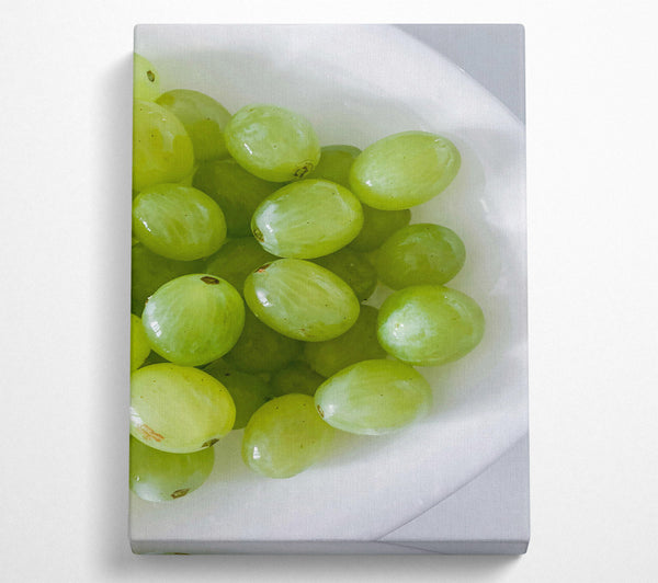 Green Grapes In Bowl.