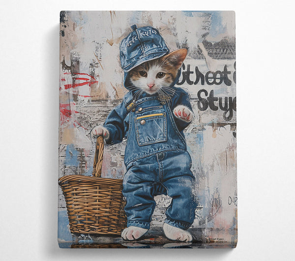 Blue Denim Kitty