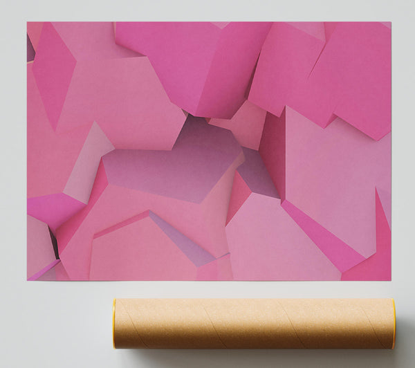 Pink Geometric Abstract