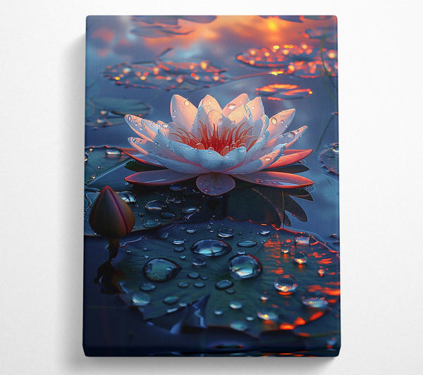 Blue Water Lily Bloom