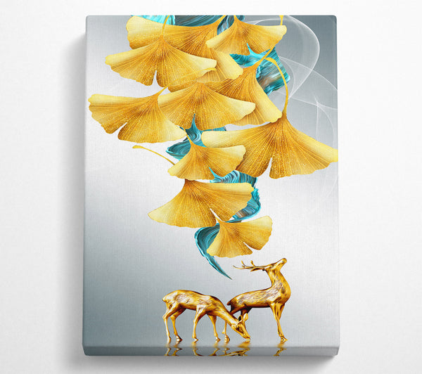 Gold Petals Deer