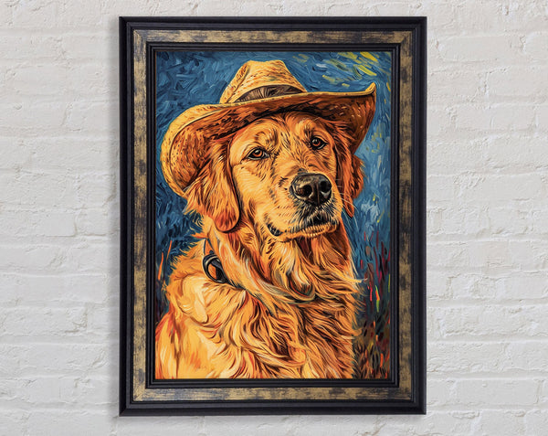 Golden Retriever Hat Van Gogh