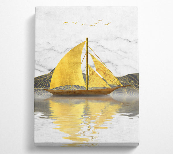 Golden Sail Ship