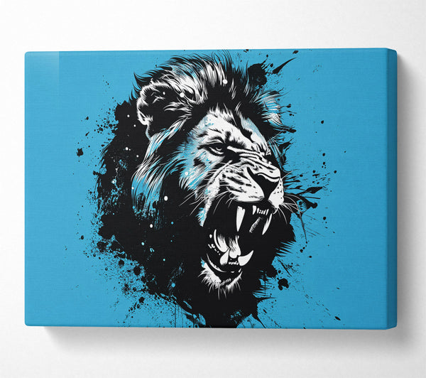 Graffiti Blue Lion